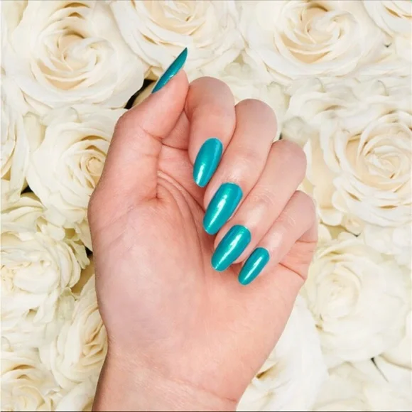 *Retired* Color Street: Brave and Bold | Teal Blue Shimmer Fall Summer Spring - Picture 5 of 10